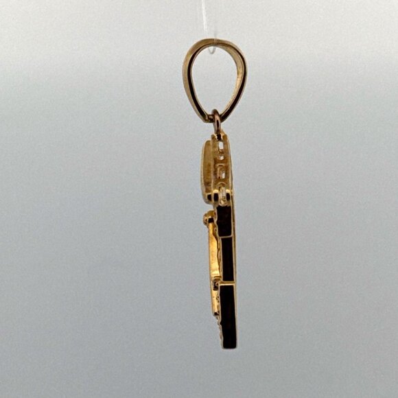 Estate Sterling Silver 925 Masonic Pendant Gold Tone Freemason Symbol No Chain - Picture 4 of 8